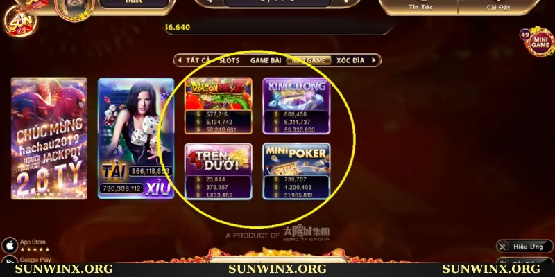 Chủ đề slot game tại nhà cái rất đa dạng